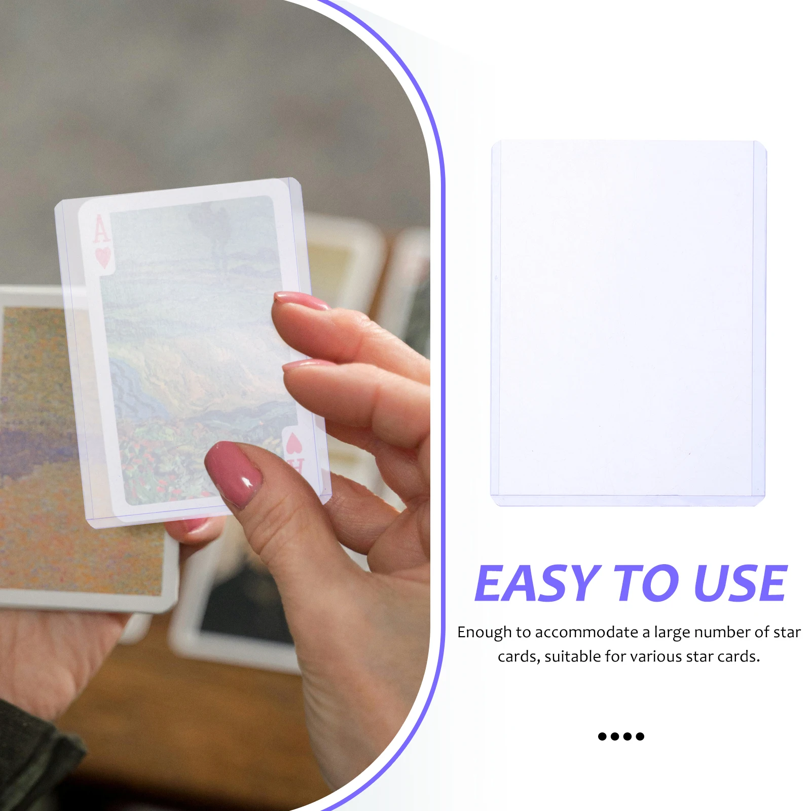 

25pcs Card Storage Case 3 Inch Double Sided Hard Plastic Sleeves Baseball Cards Protector Fall Resistant Game Trading