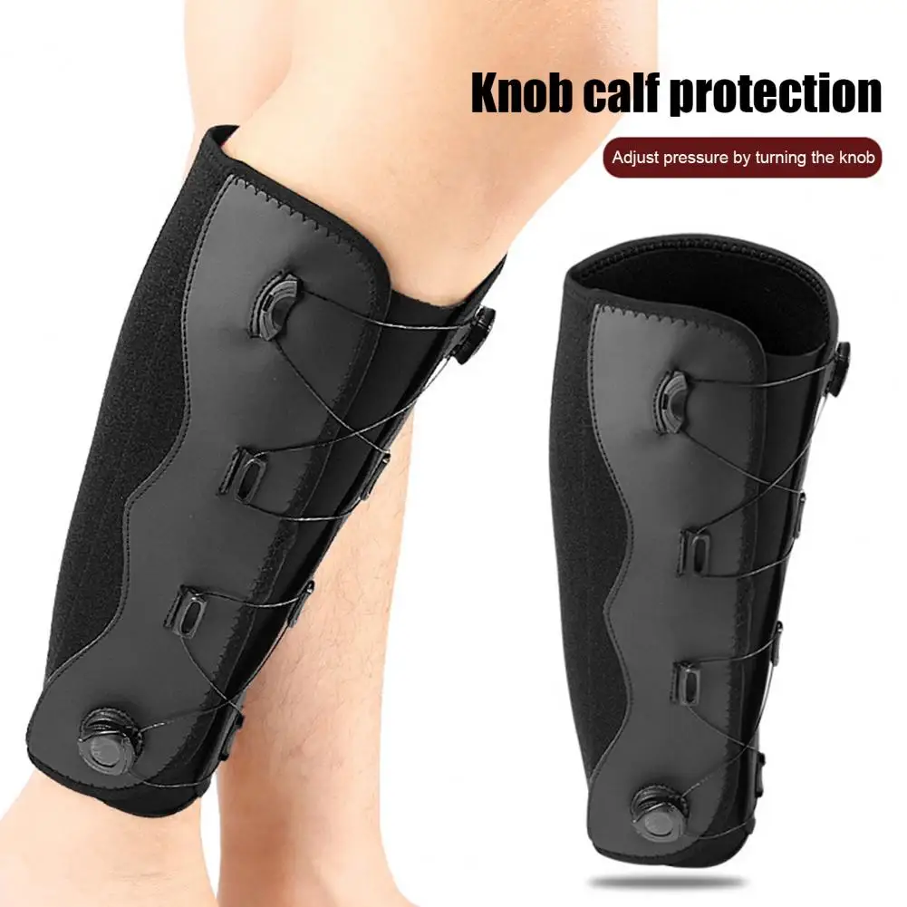 

1 шт., компрессионная защита голени из искусственной кожи, регулируемый защитный рукав для икр, футбольная спортивная защита голени, защита для ног 2025