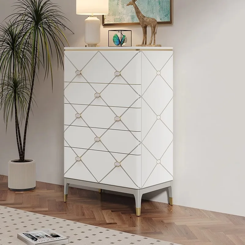 American light luxury chest of drawers solid wood shell living room wall decorative cabinet household bedroom