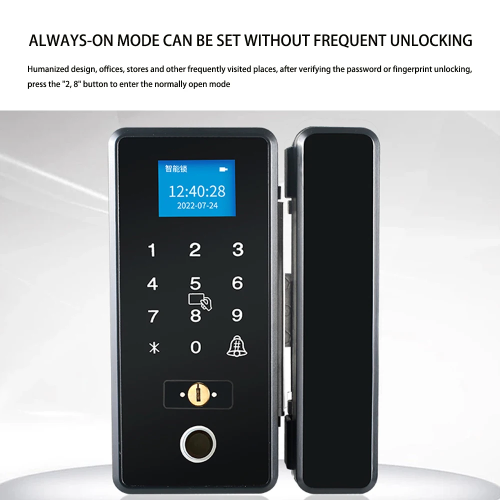 Fingerprint Waterproof Outdoor Garden Lock telecomando TTLock App Code Keyless Smart Door Lock Electric Rim Lock and Gateway