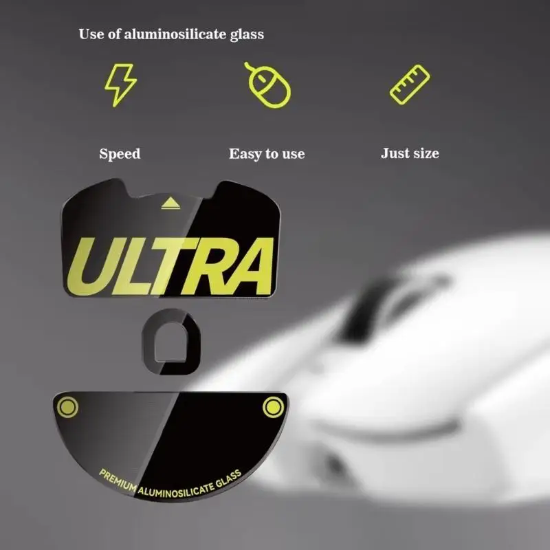 2025 New 1Set Glass Mouse Feet Mouse Skates Sticker Pad Rounded Glides Curveds Edges Replacement for V3Pro
