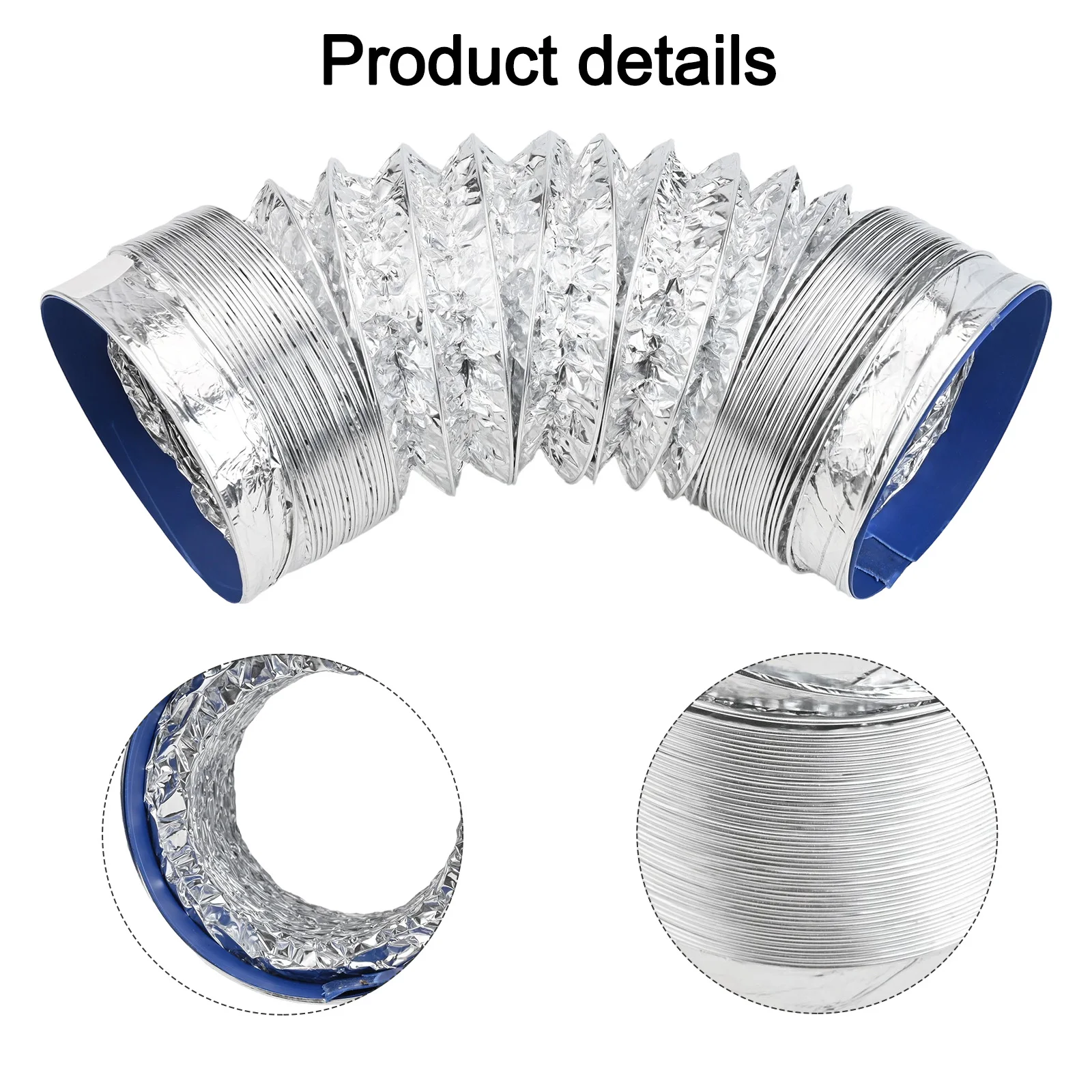 

Труба из алюминиевой фольги Вентиляционный канал Алюминиевая фольга + стальная проволока Гибкий воздуховод Вентиляция для обогрева Вентиляция