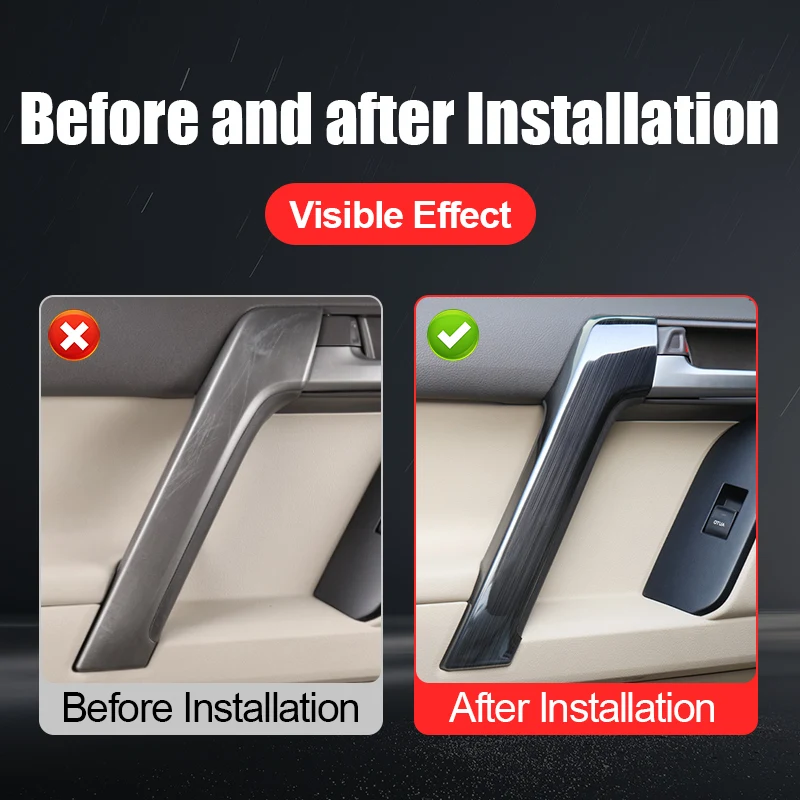 Stainless Steel Door Handle Decorative Cover for Toyota Land Cruiser Prado 150 Lc150 2010-2023 2022 Tuning Upgraded Accessories