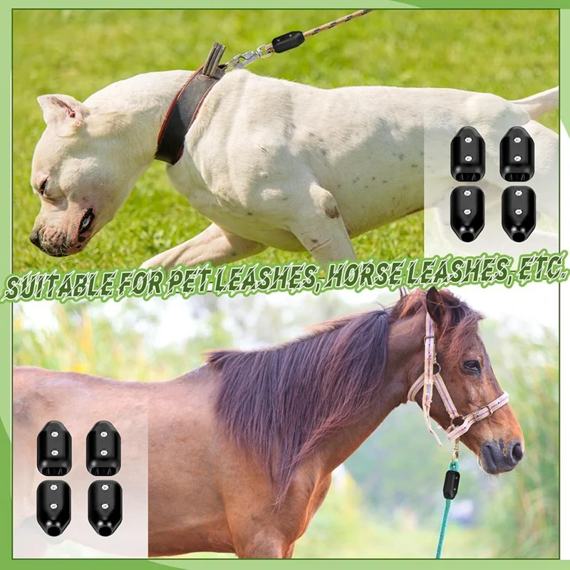 4 Pcs 5/8 Inch Rope Clamps Large Reusable Rope Clamp Black Plastic Rope Connector Clamp Suitable For 11-12 Mm Nylon Rope