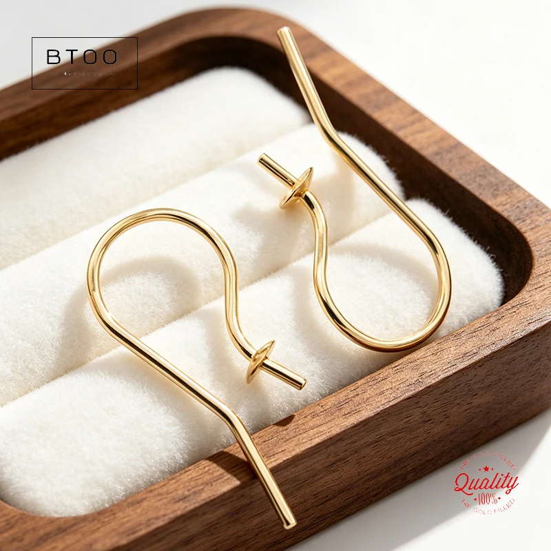 

14K Gold Filled Pearl Cup Ear Wire 3.0mm (0.76mm) for DIY Handmade Earrings Jewelry Making Accessories