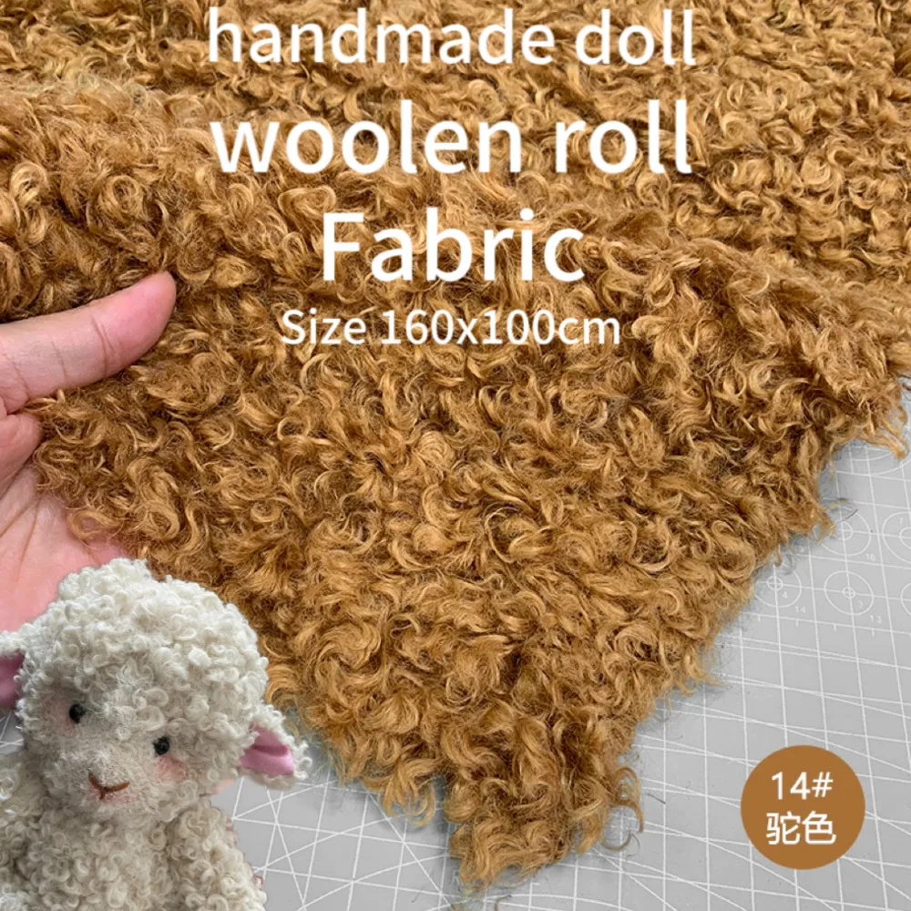 

Sewbato Large Grain Wool Roll Fabric 160x100cm Teddy Stoff Plush Fabrics By The Meter Curly Plush Fabric