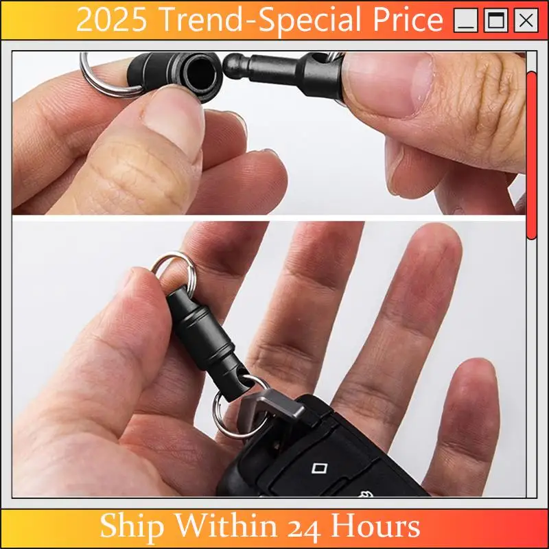 AA64 Titanium Quick Release Detachable Keychain Clip For Men & Women DIY Clip For Home Office