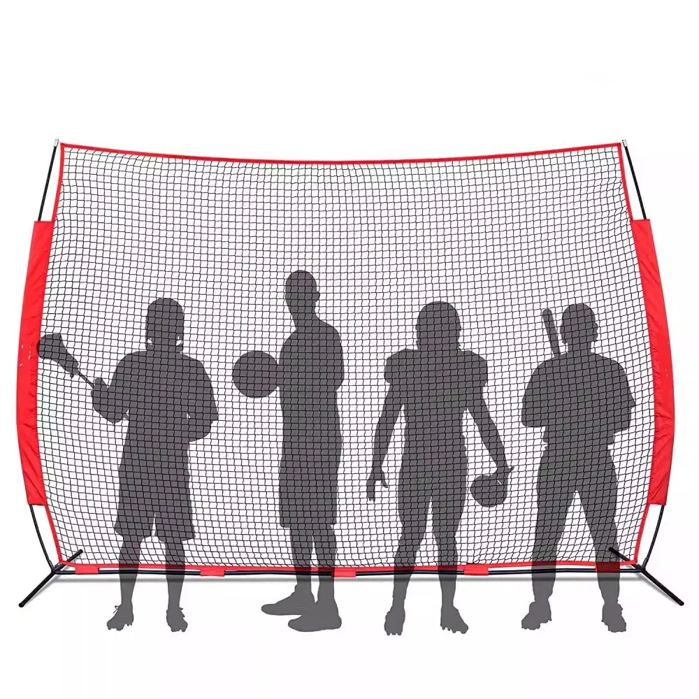 

12x9 ft Huge Barrier Net for Sport Ball Barricade Backstop Net Practice Net for Baseball Softball Lacrosse Soccer Basketball