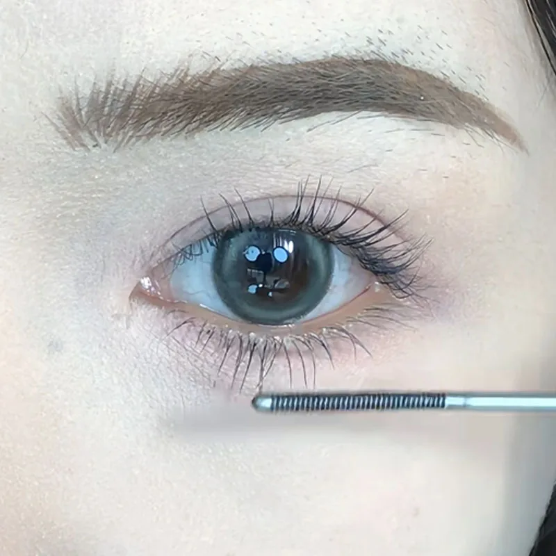 Waterproof Ultra-Fine Brush Mascara Makeup Silk Fiber Lengthens Eyelashes Fast Dry Matte Brown Black Curling Mascara Comestics