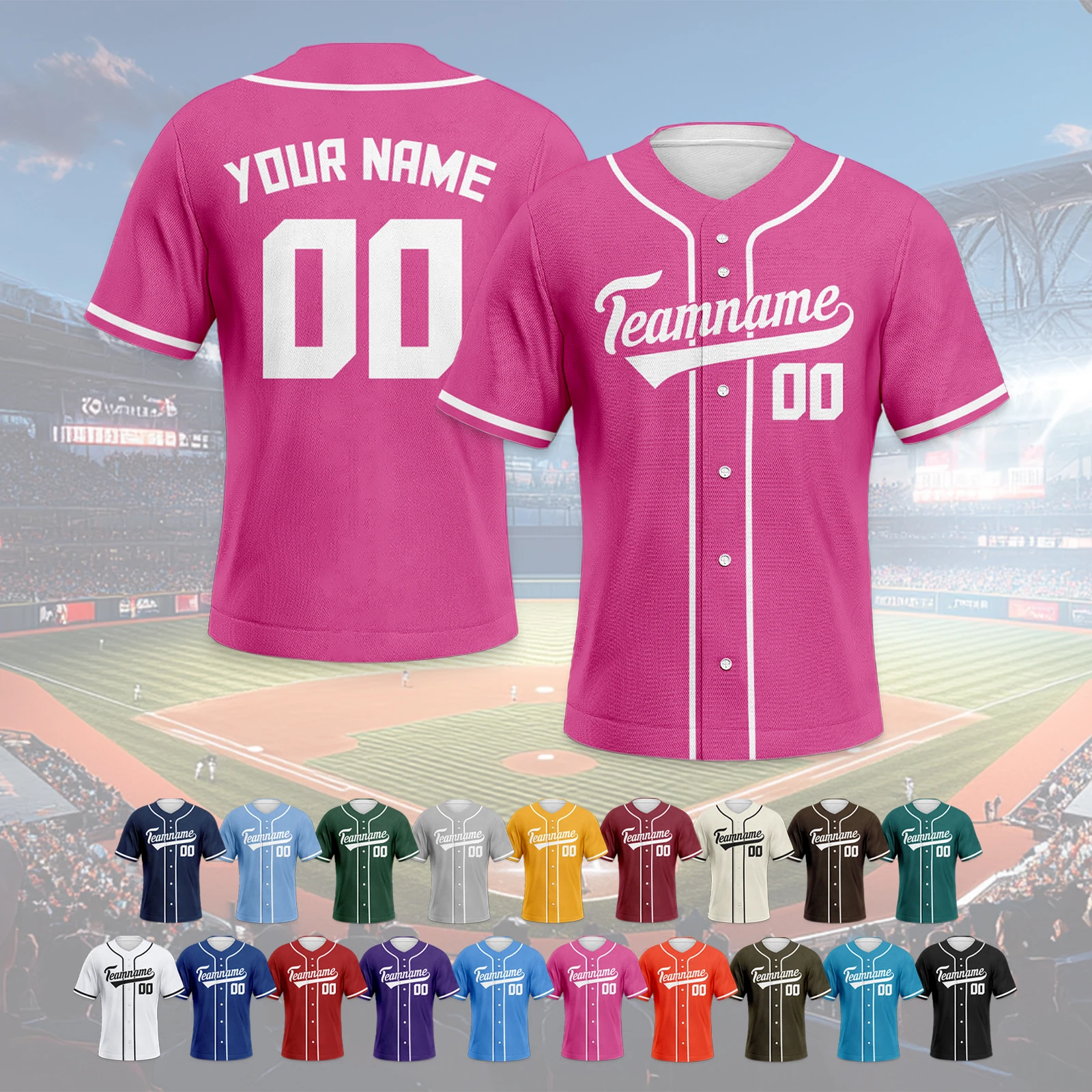 Custom Baseball Jersey for Women Fans Plain Personalized Baseball Shirt with Printed Team Name Number Baseball Team Uniform