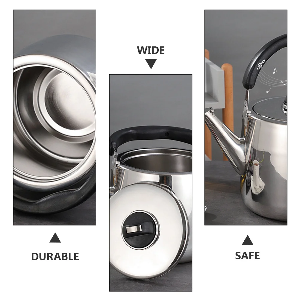 

Universal Whistling Teakettle Stainless Steel Boil Water Kettle for Gas Induction Electric Stove Fast Efficient Brewing Home