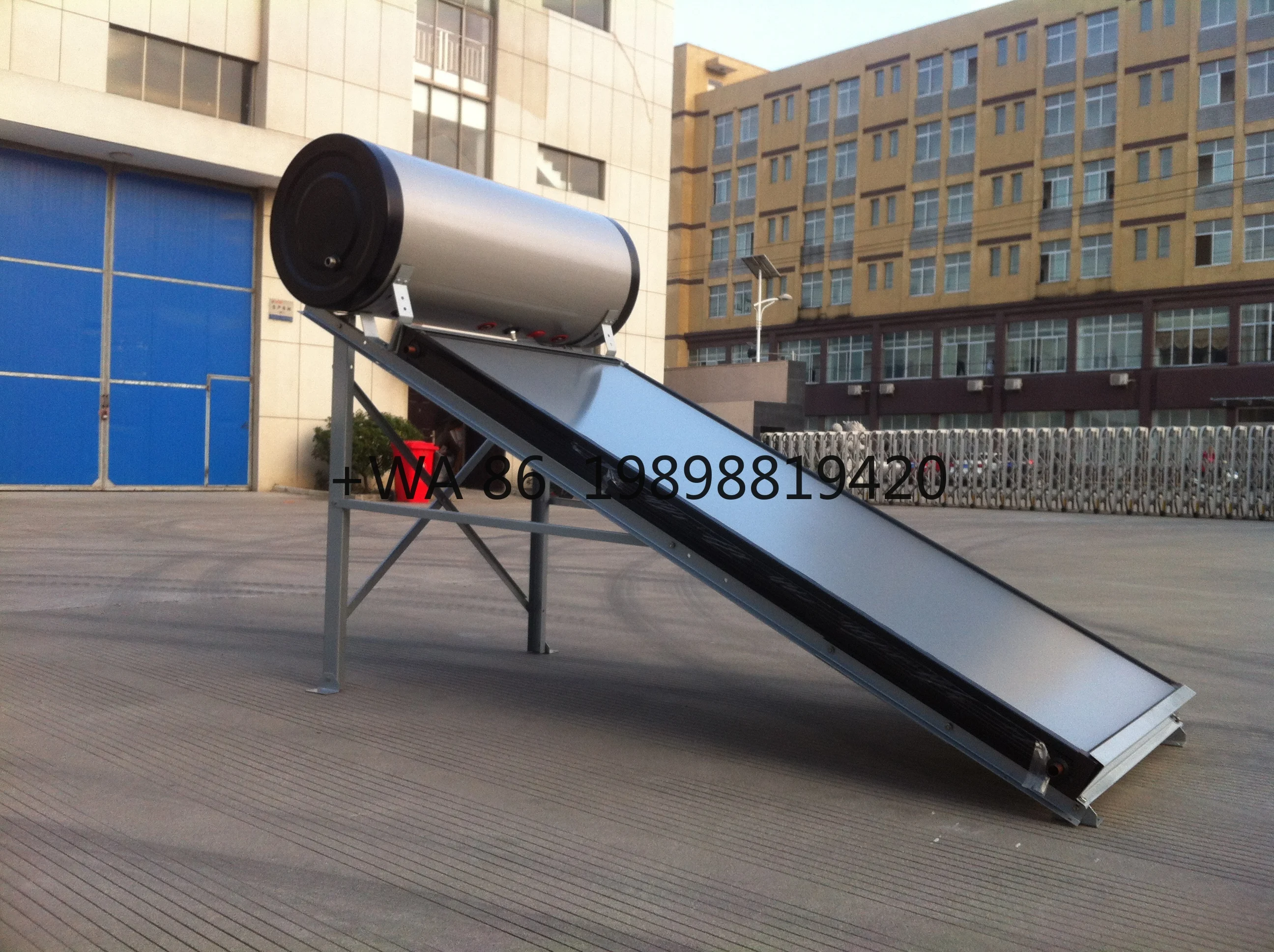 High Quality Pressurized Solar Roof Flat  Plate Collector Black With Stainless Steel Water Tank