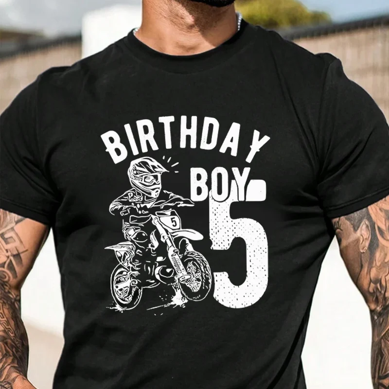 

Men Clothing New Best Of Motorcycle 5 Years Old Birthday Boy Dirt Bike T-Shirt Quick Drying T Shirts Summer Casual Top TShirt