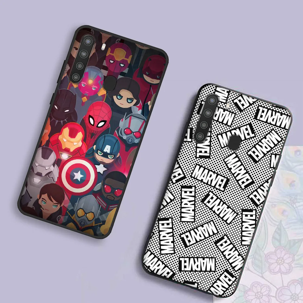 Marvel Cover for Samsung A03 A03S A13 A33 A53 A73 A01 A11 A21S A31 A51 A71 Black Phone Case