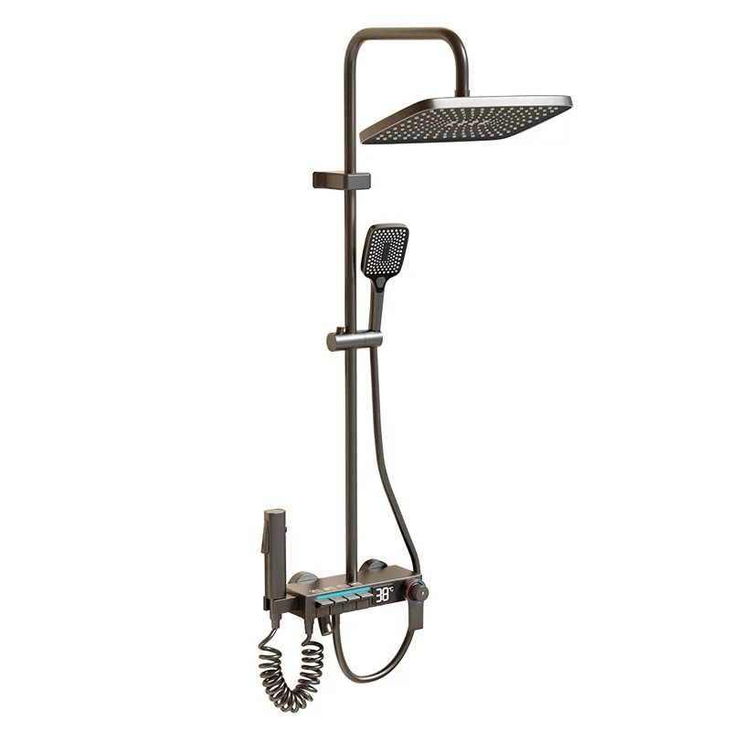 

pressurized, concealed, bathroom constant temperature, digital display, rain shower, a complete set
