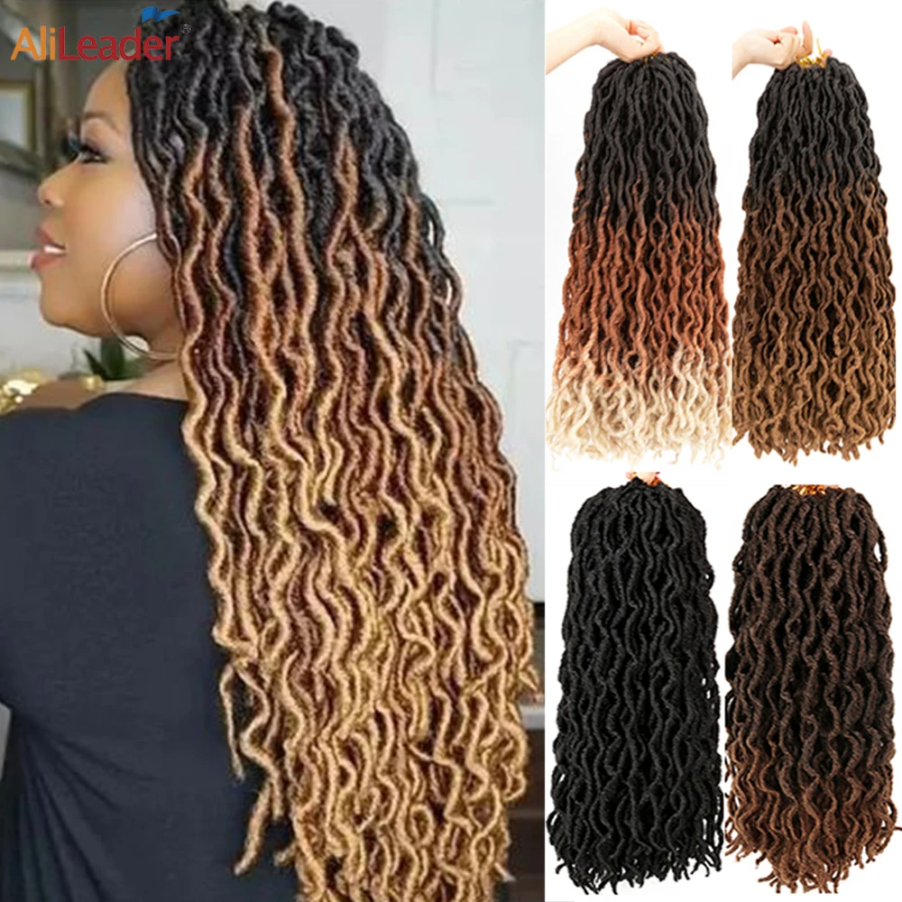 

Soft Curly Dreadlocks Hair Extensions Nu Locs Crochet Hair Goddess Braiding African Braids Synthetic Hair Fake Locks Hook Hair