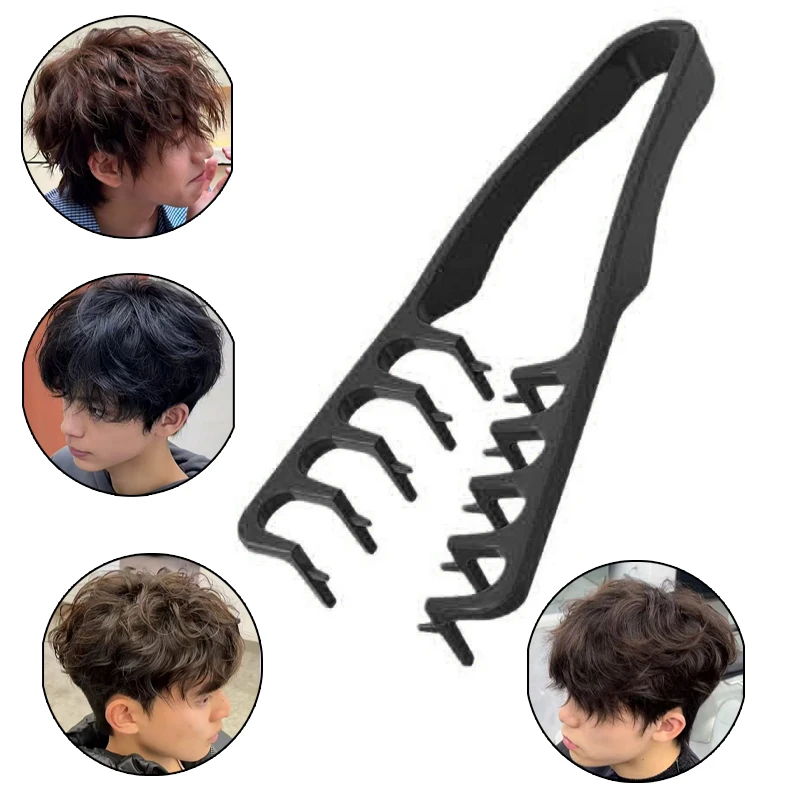 Black Blue Bangs Combs Texture Hair Styling Comb Fluffy Hairdressing Tool For Women And Men