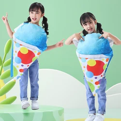 Kids Creative Stage Performance Clothing Ice-Cream Fancy Dress Girls Boys Cosplay Party Outfit Halloween Costumes SL8797