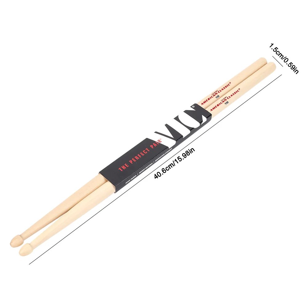 2PCS Drumsticks 5B American Hickory Drumsticks Mallets Jazz Drum Sticks Percussion Drum Sticks for Acoustic/Electronic Drum image 6
