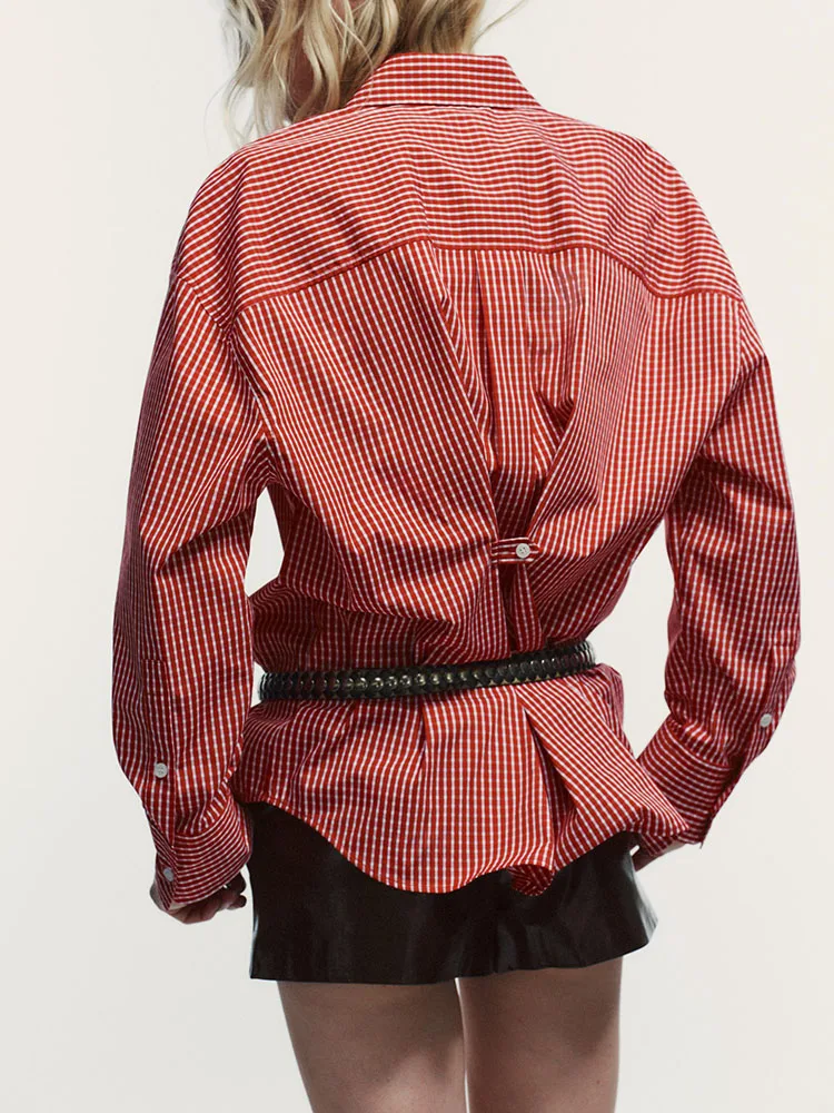 Novo inverno 2025 feminino faion casual versátil longo sve xadrez antung solto irt étnico roupas de palco