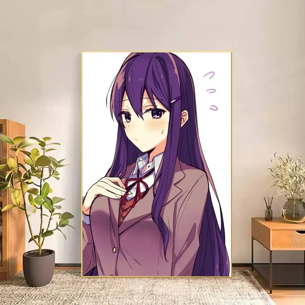 DDLC Girl Y-Yuri Poster Versatile HD Waterproof Wall Art Self-Adhesive Decor for Any Space