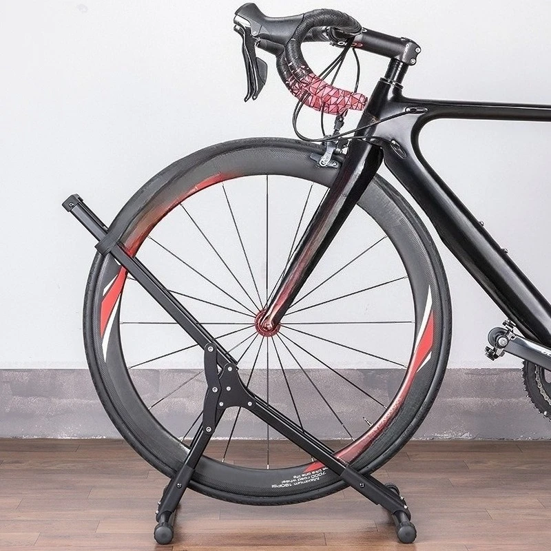 Portable Plug‑In Dual‑Bar Bike Support Stand Parking Holder For Mountain Road Bicycle Indoor Display Storage Cycling Accessory
