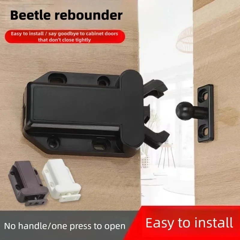 Furniture Storage Hardware Push To Open Touch Latch, Non-Magnetic Rebound Self-Locking Door Stop