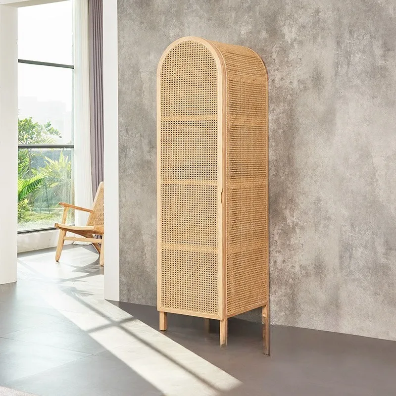 wardrobe Nordic modern simple clothing cabinet ash wood home bedroom simple Japanese bed and breakfast furniture