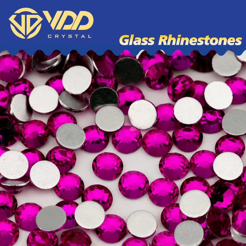 VDD 128 Berry Rose SS4-SS30 New Color Glass Rhinestones Crystal Flatback Color Stone For DIY Decoration Nail Art Accessories