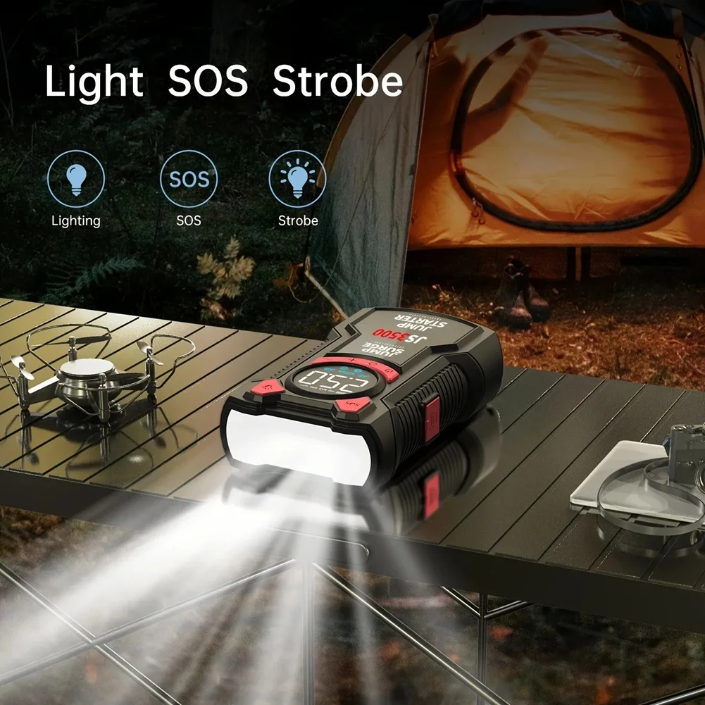 

AU34-Multifunctional Air Pump With Emergency Start And 150PSI Air Compressor For Digital Tire Inflation