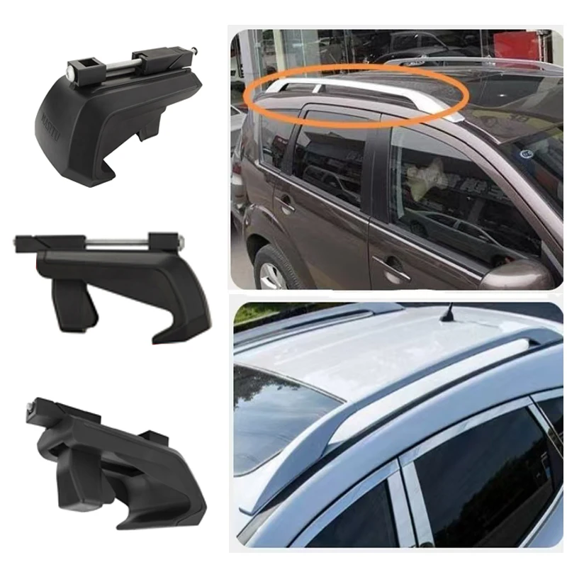 2PCS Universal Paw Foot Car Roof Racks Top Rod CrossBar End Install Mount Bracket Clamp Used ForVehicles With Separated Railings