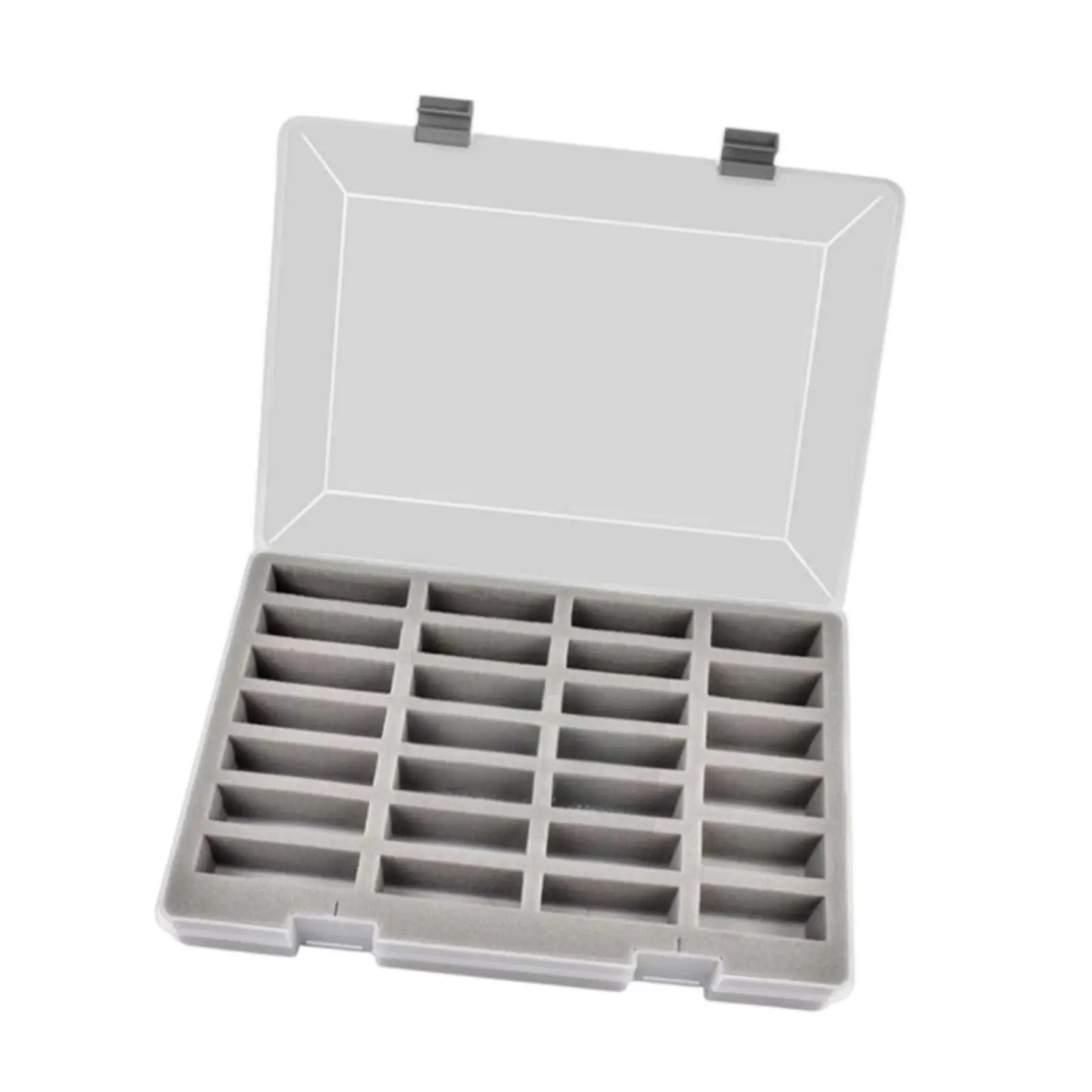 Toy Car Organizer Case Clear Dustproof Storage Box with 27 Compartments for 1/64 Scale Model Car Accessories