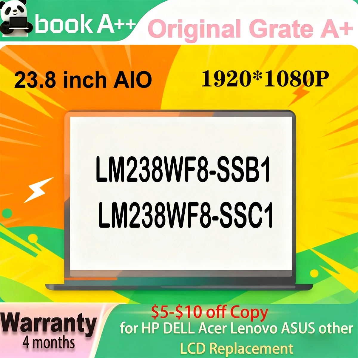 

Оригинальный новый FHD 23,8-дюймовый ЖК-дисплей LM238WF8 SSB1 LM238WF8-SSB1 LM238WF8 SSC1 LM238WF8-SSC1 100 Гц 1920*1080P
