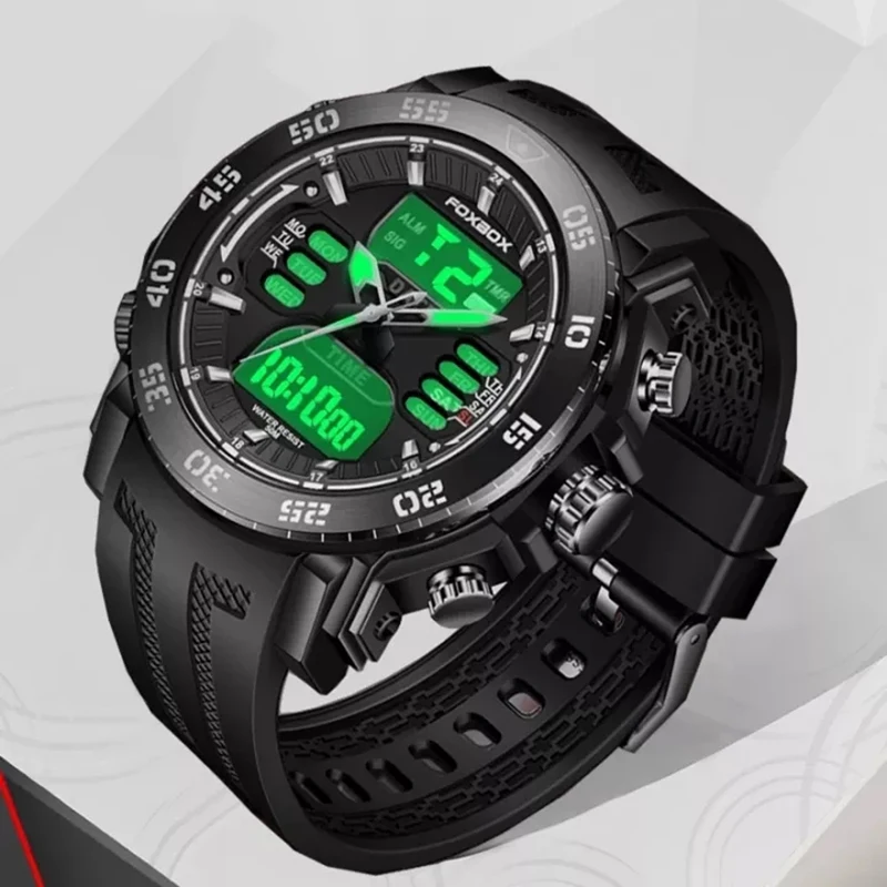 LIGE 2022 Top Luxury Watch Men Military Army Mens Watches Waterproof Sport Wristwatch Dual Display Watch Male Relogio Masculino