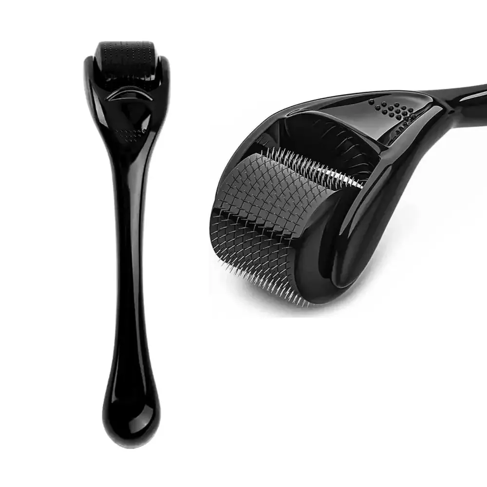 Rodillo Derma de 540 Microagujas de 0.2/0.25/0.3mm para el Crecimiento de Barba y Cabello, Cuidado Facial de la Piel, Instrumento de Belleza Cosmética para Mujeres y Hombres