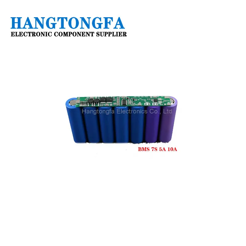 2pcs 7S 24V 5A 10A BMS Protection Circuit Board Charge Protec Plates Charging Module for Lithium Battery Pack Power Bank E-bike