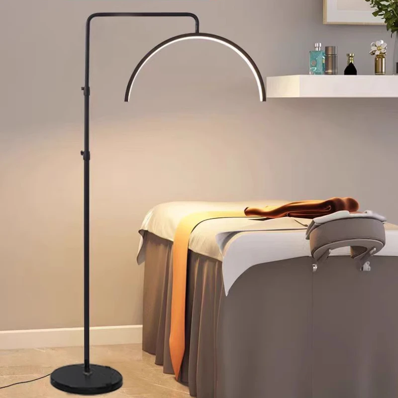 

LED Eyelash Pattern Embroidery Lamp Half Moon Eye Protection Nail Art Shadowless Work Grafting and Magnifying Special Floor Lamp