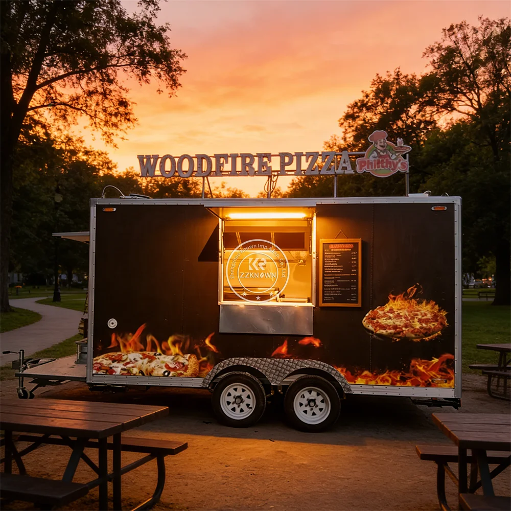 

Commercial Burger Fast Food Trailer Mobile Catering Truck Portable Street Food Kitchen Truck With Full Equipment