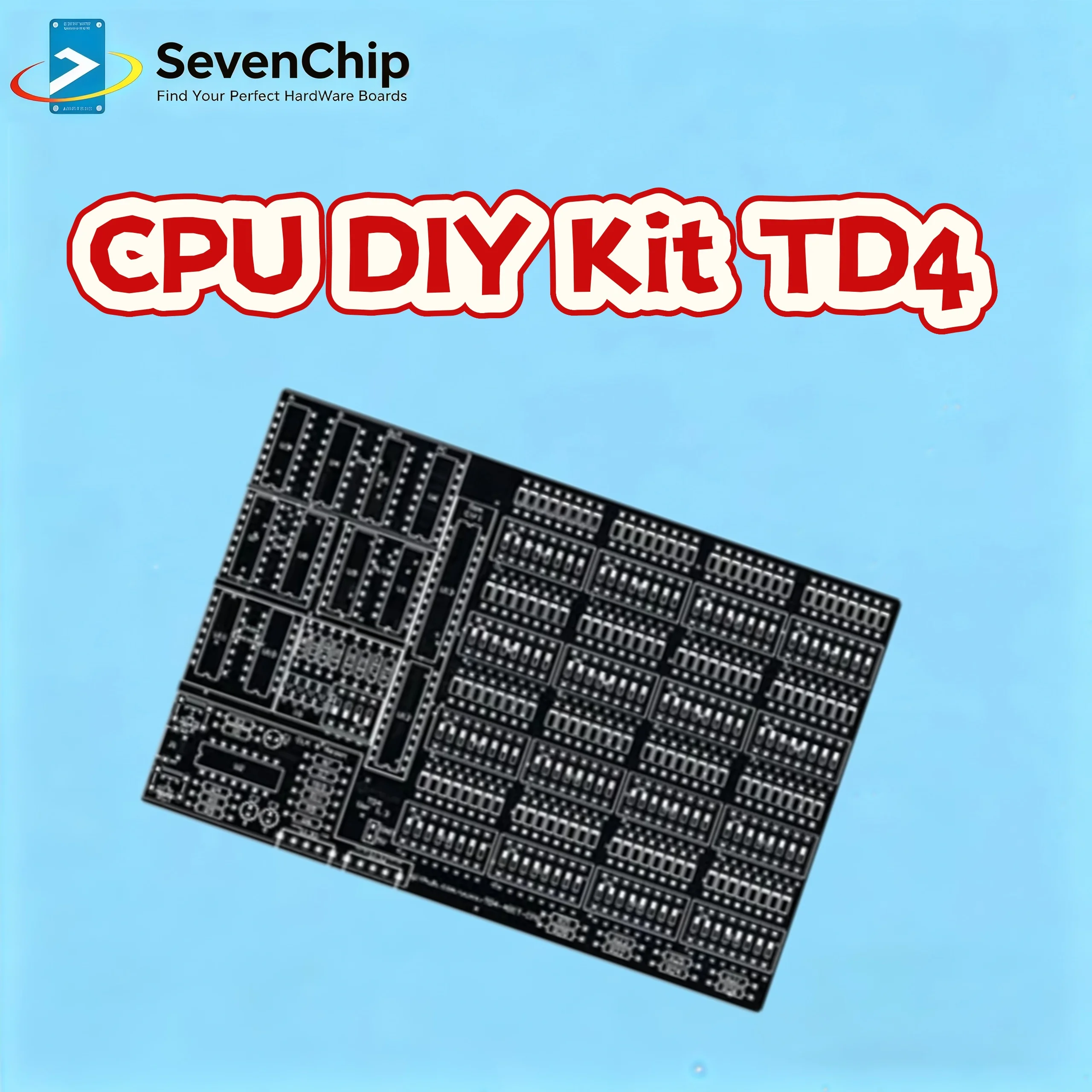 CPU DIY Kit TD4 CPU Make a Simple 4-bit CPU By Yourself Open Source Software and Hardware Including PCB and All Components