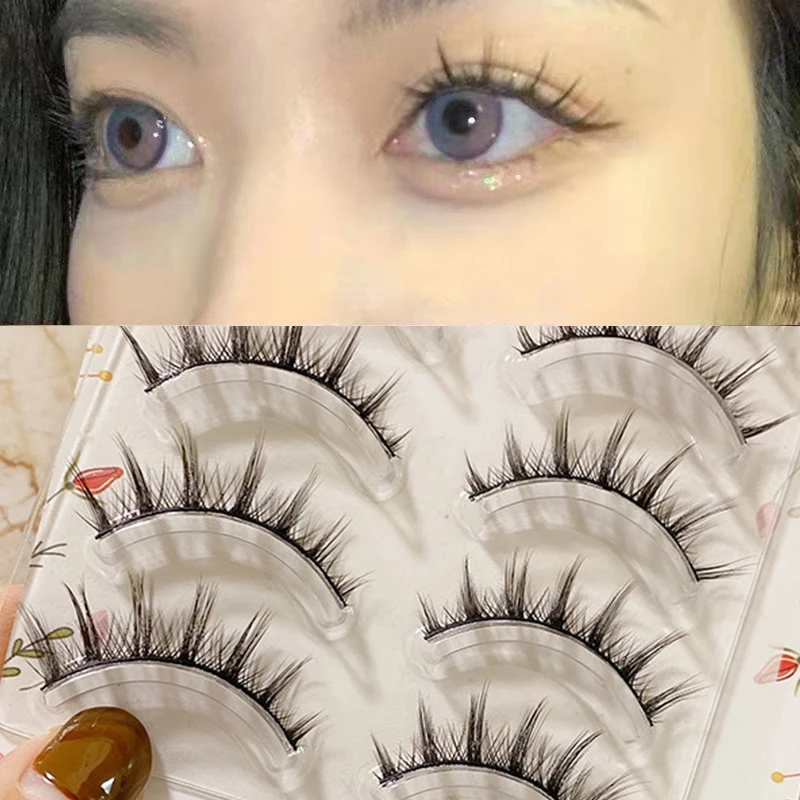 Corea ciglia finte Manga Lashes Full Strip Lashes Natural Lash Extension Cos Fairy Cross ciglia lunghe Wispy Long Big Eye