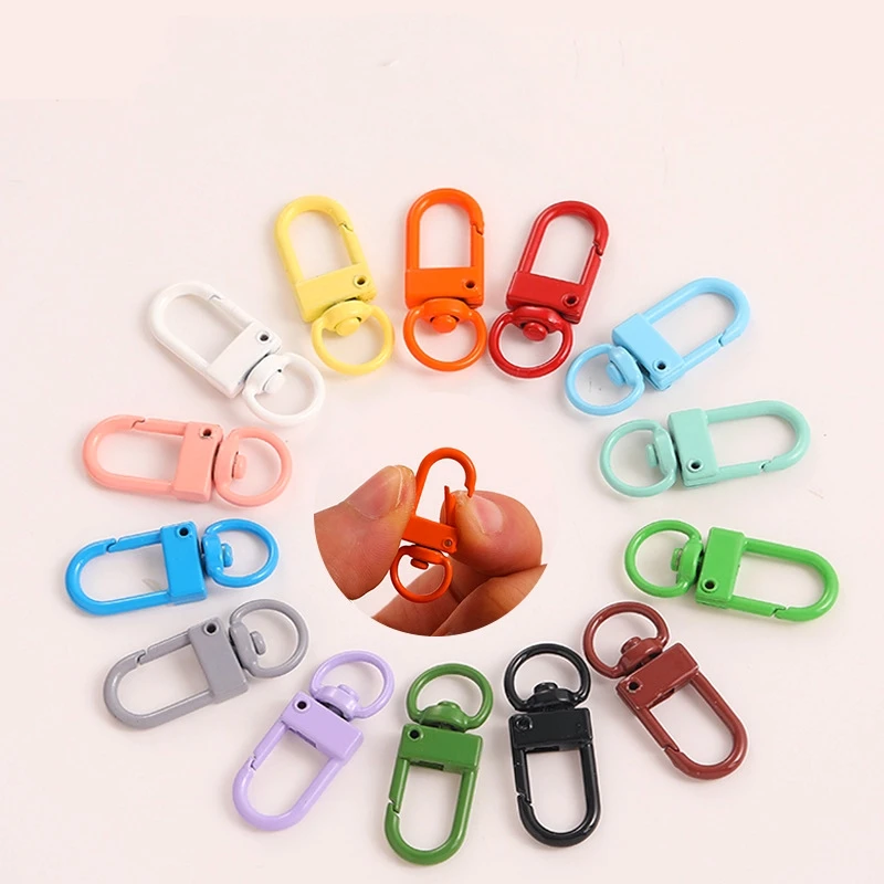 10/20pcs Colorful Metal Plated Lobster Clasp Hooks