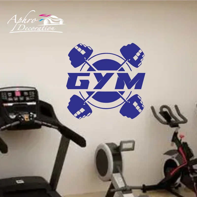 Excited Wall Sticker GYM Art Wall Decoration Accessories fitness Gymnasium Wall Decor Pvc Wall Decals Sports Man Stickers Murals