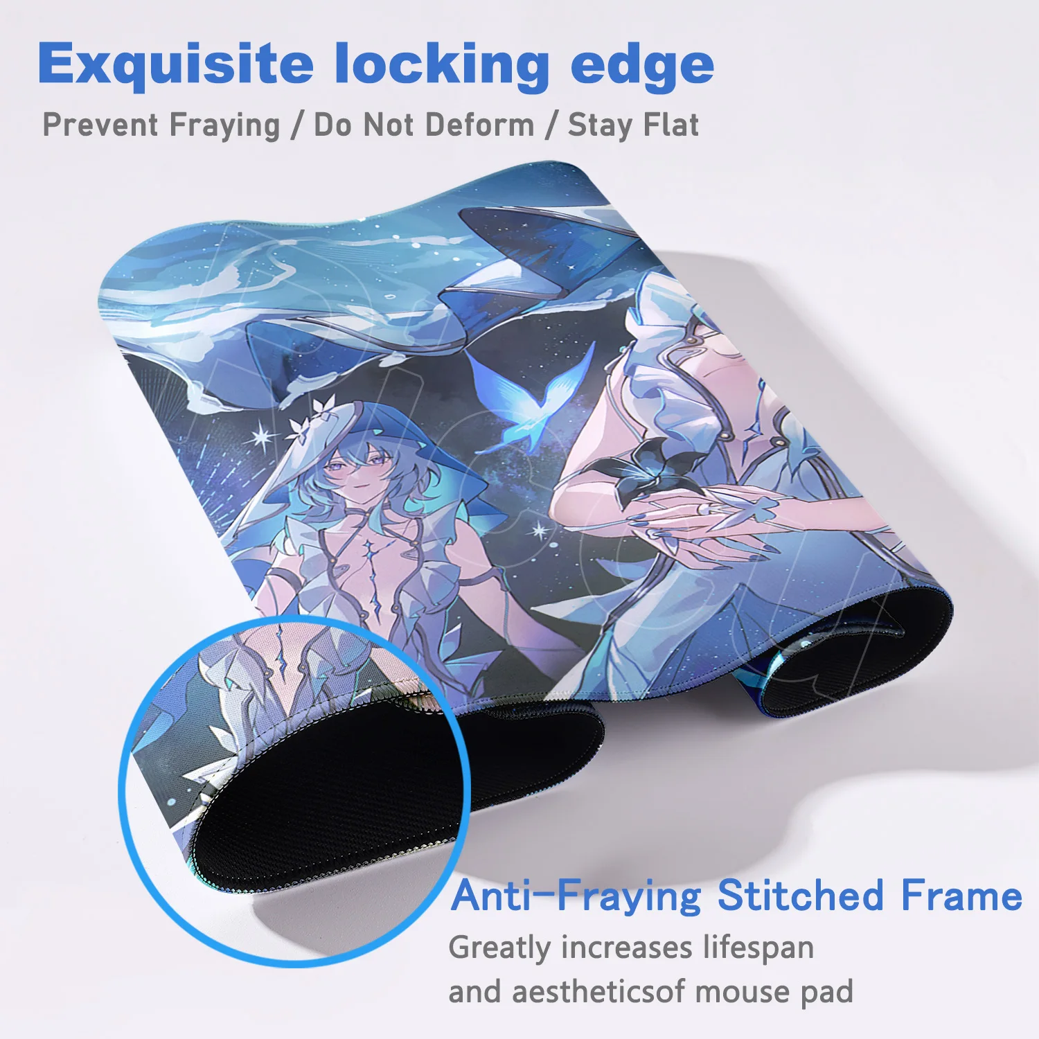 Changli Coletta Cartethyia Phrolova เมาส์ Pad HD การพิมพ์ Gamer Wuthering Waves Mouse Pad สาวอะนิเมะแล็ปท็อป PC แป้นพิมพ์โต๊ะ