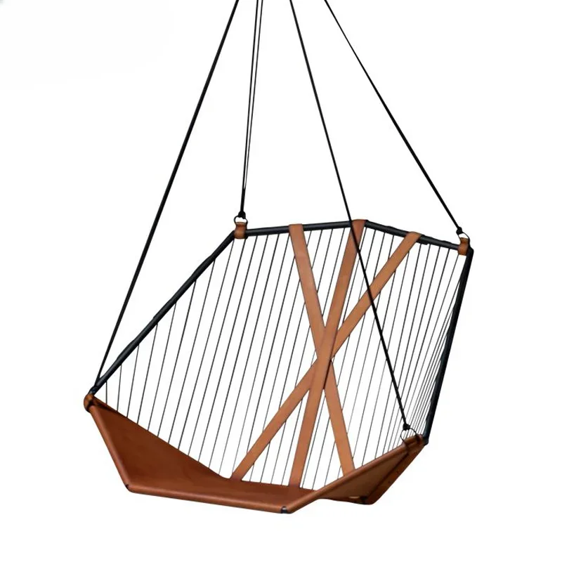 Indoor Swing Hanging  Balcony Stainless Steel Leisure  Household Light Luxury  Basket Hanging, Cradle Chair