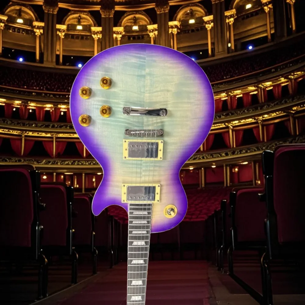 جيتار كهربائي شحن مجاني جيتار كهربائي لوح فريتس من خشب الورد جسم الماهوجني الذهبي للمحترفين 2026 #1