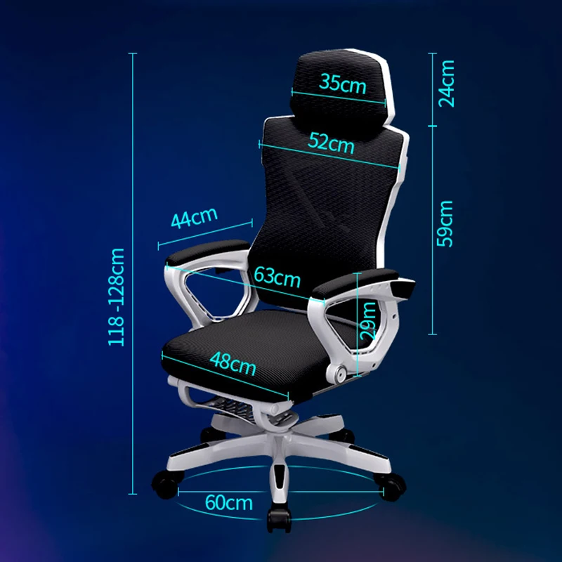 Esports Comfort Office Chair Mesh Ergonomic Black Latex Cushion Gaming Chair Cheap Swivel Modern Chaise Gamer Home Furniture