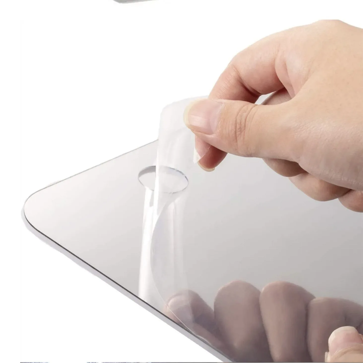 HTMCK Acrylic Shower Mirror with Reusable Suction Cup Shatterproof HD Portable Travel Wall Mount Grooming Mirror for Men Shaving