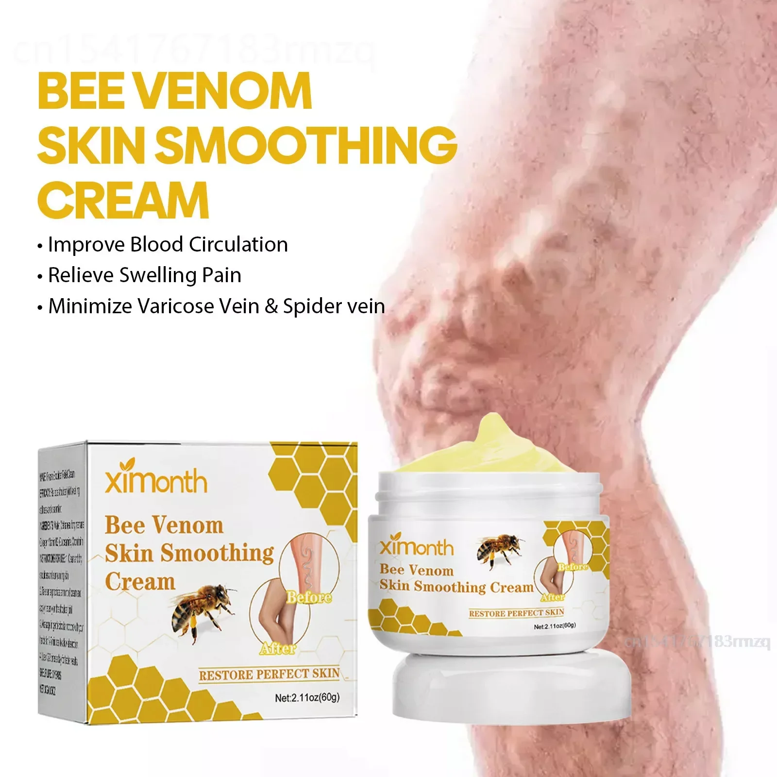 각질제거 Bee Poison Pain Paste Venoheal Varicose Vein Ease PasteSpider Veins Ease for Legs Skin Improve Blood Circulatio 발톱무좀