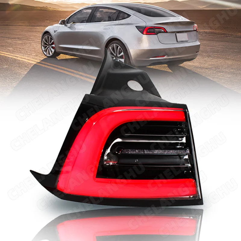 

1 Pc Left Side Taillight For Tesla Model 3 2017 2018 2019 3-pin LED Rear Tail Lamp Light Turn Signal Light Car Accessory