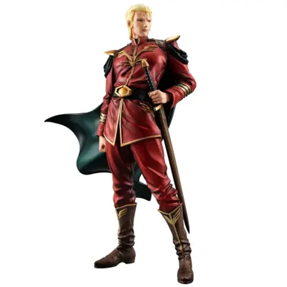 In Stock Original GGG Mobile Suit Gundam Char's Counterattack Char Aznable Red Commander Outfit With Cape PVC Anime Character